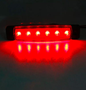 10pcs Red LED Rock Underbody Strip Wheel Light Truck Offroad Boat RV ATV Lamps