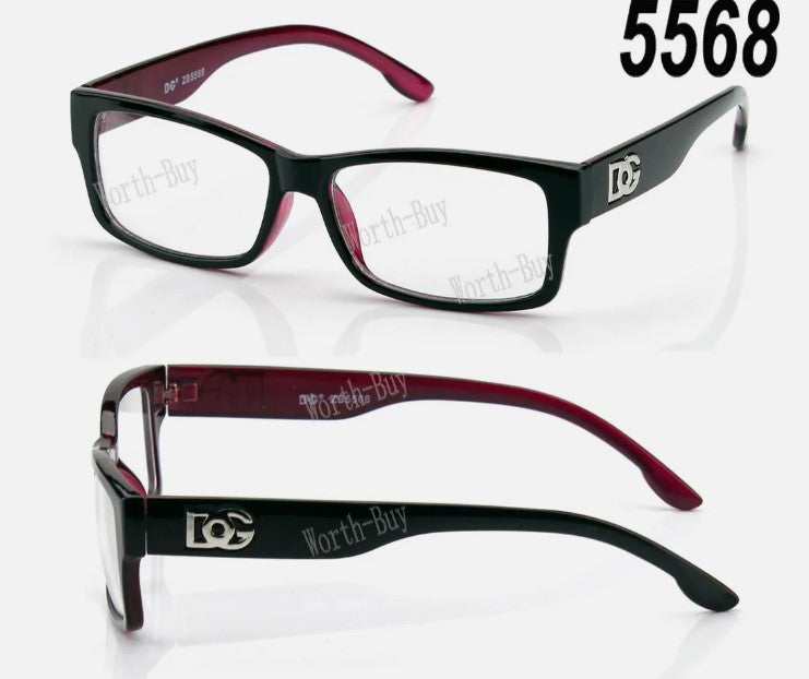 Mens Womens Square Clear Lens Frame Eye Glasses Fashion Designer Black Nerd