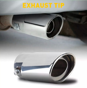 Auto Stainless Steel Exhaust Pipe Rear Tail Tip Muffler Chrome Car Accessories