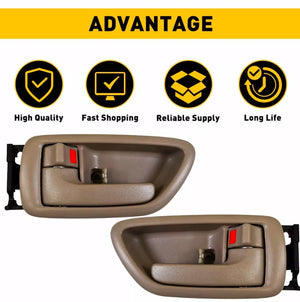 2pcs Interior Inside Door Handle Inner Left Right Fit 2000-2004 Toyota Avalon