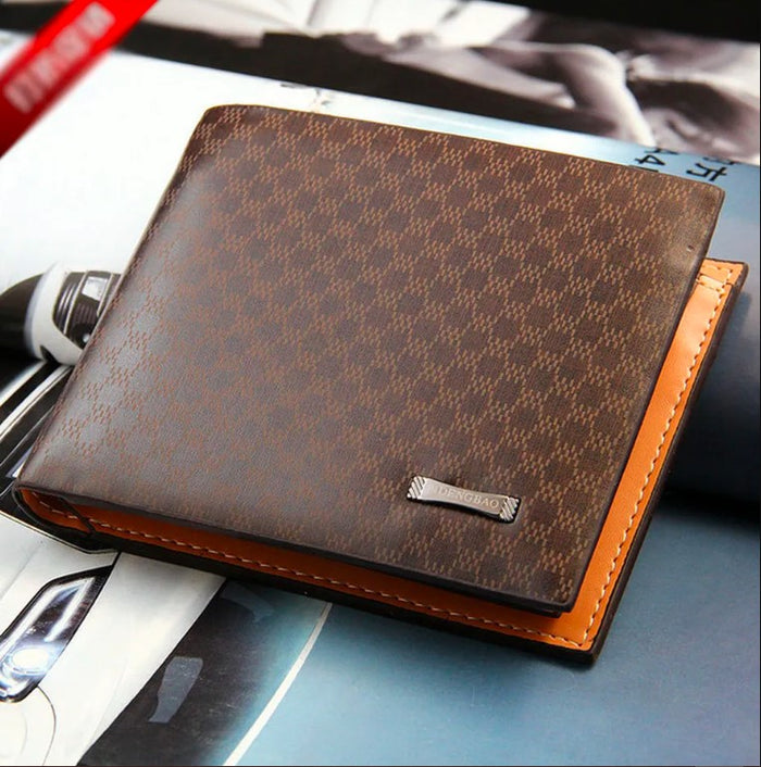 Men's Leather Bifold ID Card Holder Purse Wallet Billfold Handbag Slim Clutch