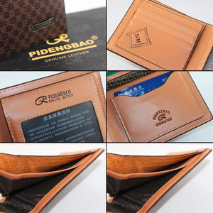 Men's Leather Bifold ID Card Holder Purse Wallet Billfold Handbag Slim Clutch