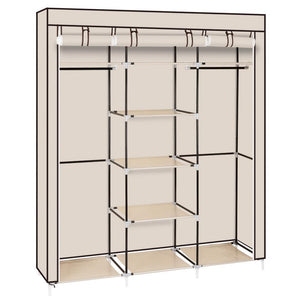 69" Clothes Rack Closet Wardrobe Clothes Storage Organizer with Metal Shelves