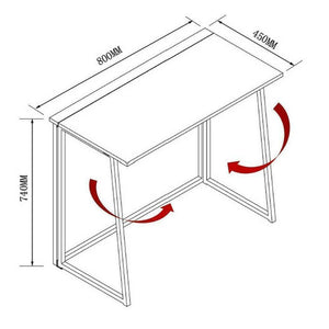 Folding Small Desk Home Office Desk Laptop Study Writing Table- White