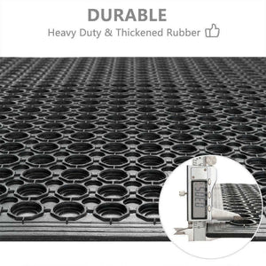 Black Indoor Commercial Industrial Durable Anti-Fatigue Floor Mat 36" x 60"