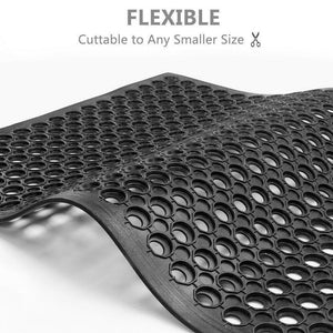 Black Indoor Commercial Industrial Durable Anti-Fatigue Floor Mat 36" x 60"