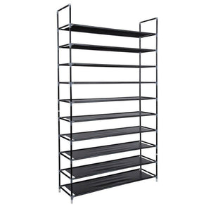 Shoe Rack Organizer Storage Pairs Shoes Shelves Space 10 Tier 50 Pairs Standing