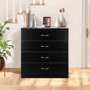 4 Drawer Chest Dresser Clothes Storage Bedroom Furniture Cabinet Black