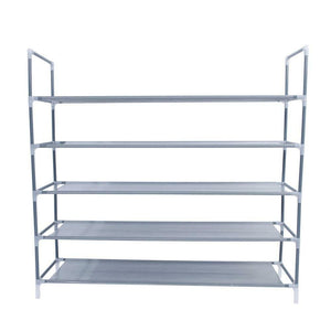 Shoe Rack Organizer Storage Pairs Shoes Shelves Space Saving 5-Tier 25 Pairs