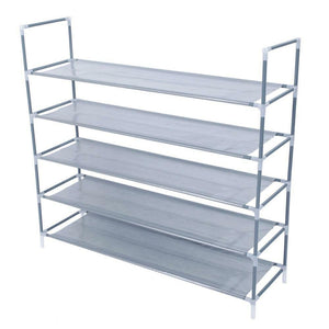 Shoe Rack Organizer Storage Pairs Shoes Shelves Space Saving 5-Tier 25 Pairs