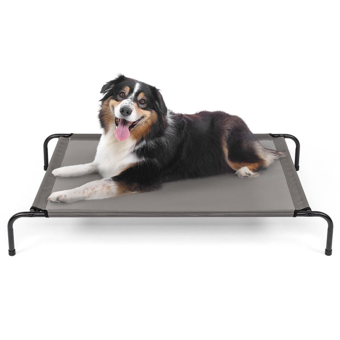 50" Chewproof Elevated Dog Bed Sleep Outdoor Raised Pet Cot Durable Steel Frame