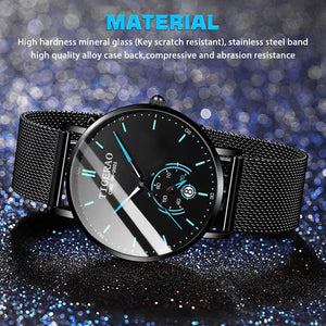 Waterproof Men's Watch Stainless Steel Quartz Ultra Thin Classic Business Wrist