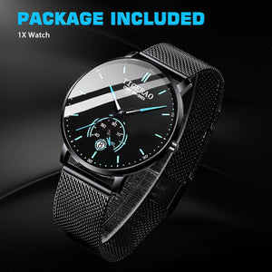 Waterproof Men's Watch Stainless Steel Quartz Ultra Thin Classic Business Wrist