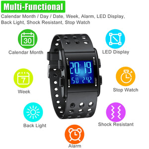 Men LED Digital Sports Watch Military Tactical Waterproof WristWatch Backlight