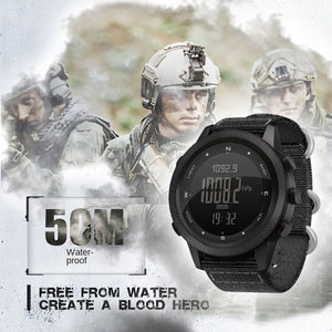 Men Outdoor Sport Tactical Smart Watch Altimeter Barometer Compass WristWatch