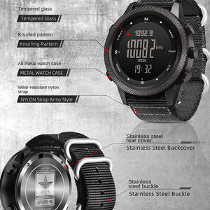 Men Outdoor Sport Tactical Smart Watch Altimeter Barometer Compass WristWatch