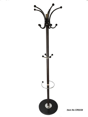 Heavy Duty Metal Coat Rack With Umbrella Stand,14 Hooks