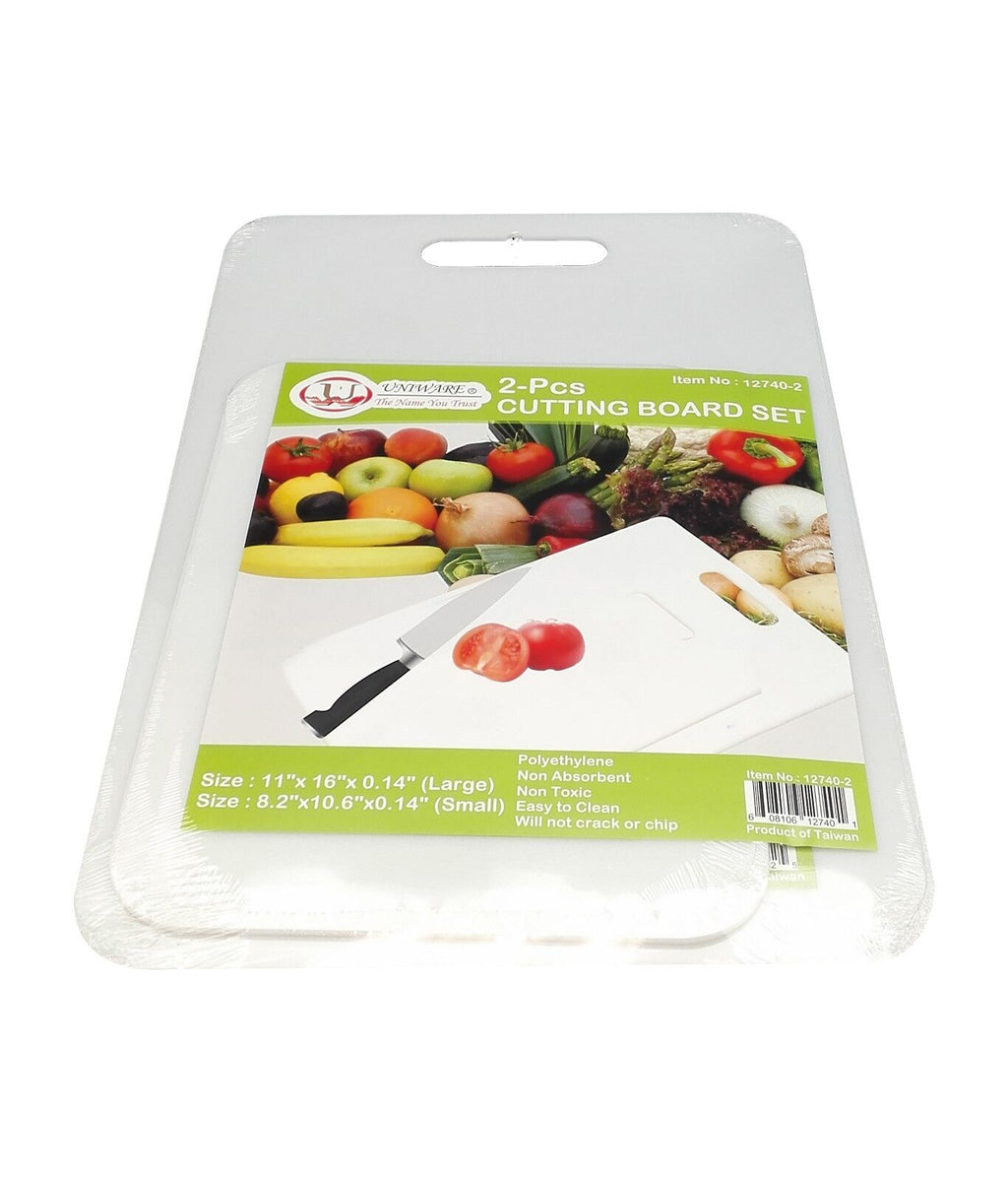 Kitchen Cutting Board For Fruits and Vegetables,White,2 Pcs Set