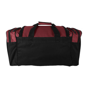Duffle Bag Sports Duffel Bag in Maroon and Black Gym Bag