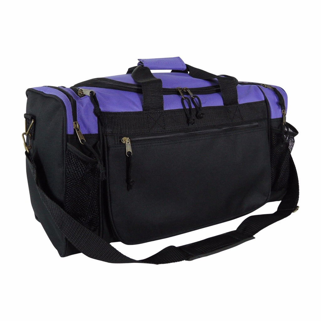 Duffle Bag Sports Duffel Bag in Purple and Black Gym Bag
