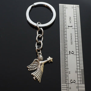 Guardian Angel Flying Holding Star Key Chain Pendant Charm Keychain Gift