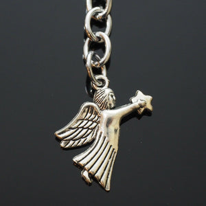 Guardian Angel Flying Holding Star Key Chain Pendant Charm Keychain Gift
