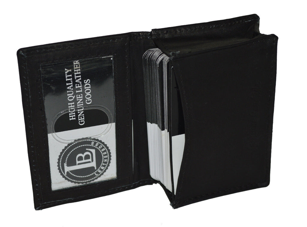 RFID Mens Slim Front Pocket Wallet Genuine Leather Bifold ID/Credit Card Holder