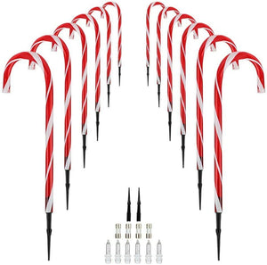 2pcs Candy Cane Pathway Light Christmas Light Outdoor Home Christmas Tree Decor