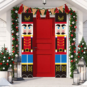 Nutcracker Banners Soldier Figures Outdoor Xmas Decor Yard Ornaments Home Decor