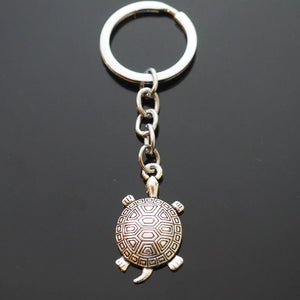 Turtle Sea Tortoise 34x28mm Design Pattern Charm Pendant Keychain Gift Key Chain