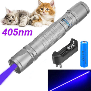 900Miles Purple Laser Pointer Pen 405nm Lazer Beam Light & Charger with Battery