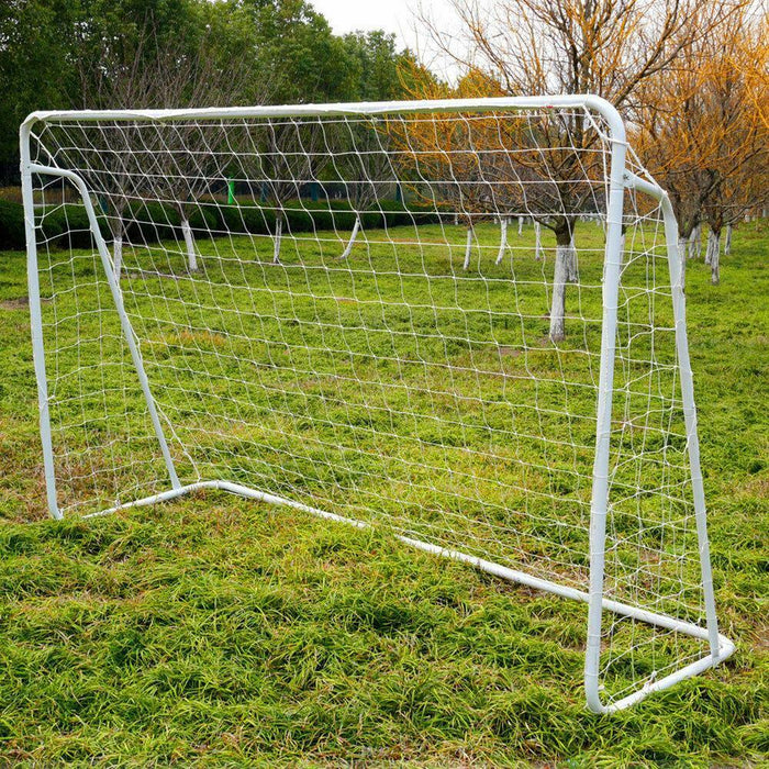 Steel Frame 8' x 5' Portable Football Goal Soccer Net Quick Ball Sport Training