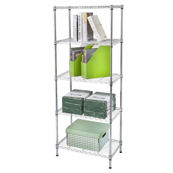 5 Tier Storage Rack Organizer Kitchen Shelving Wire Shelves Adjustable Shelf