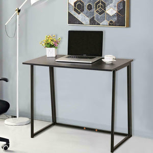 Folding Small Desk Home Office Desk Laptop Study Writing Table- BLACK