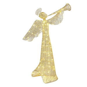 4FT Lighted Outdoor Angel Christmas Decoration for Lawn with 130 LED Lights