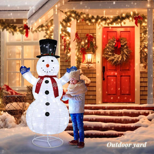 6FT Lighted Pop-Up Snowman Outdoor Christmas Decoration with 200 LED Lights