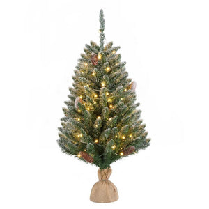 3FT Pre-lit Artificial Christmas Tree 100 LED Light Xmas Tree Holiday Decor