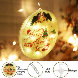 9.8ft Christmas String Lights LED Fairy Hanging 3D Lights USB Home Xmas Decor