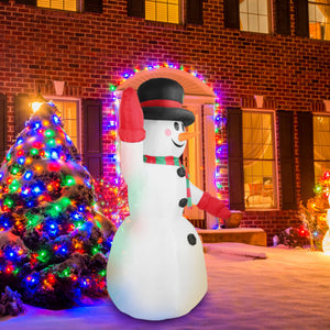 8FT LED Light Up Snowman Outdoor Christmas Inflatable Lighted Yard Decoration