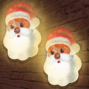 Christmas Porch Light Covers for Outdoor Christmas Decorations, Santa Claus, 2 Packs