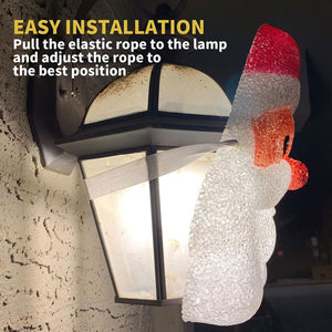 Christmas Porch Light Covers for Outdoor Christmas Decorations, Santa Claus, 2 Packs