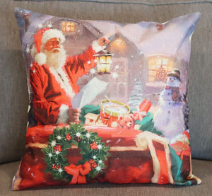 Set of 4 Christmas Holliday Decorations Pillow Covers 18''x18''