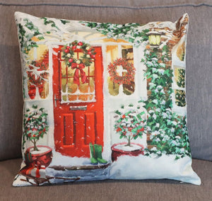 Set of 4 Christmas Holliday Decorations Pillow Covers 18''x18''