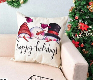 4 Pack Christmas Cushion Covers, Christmas Decoration 18x18 Throw Pillow Cases