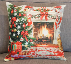 Set of 4 Christmas Holliday Decorations Pillow Covers 18''x18''