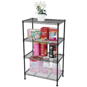 4-Tier Wire Storage Shelves Adjustable Shelving Units Steel Metal Rack Kitchen