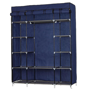 5-Layer 12 Grids Portable Closet Storage Organizer Wardrobe Clothes Rack Fabrics