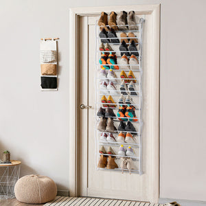 12 Tier Shoe Holder Over The Door Shoe Organizer Hanging Shoe Storage Rack