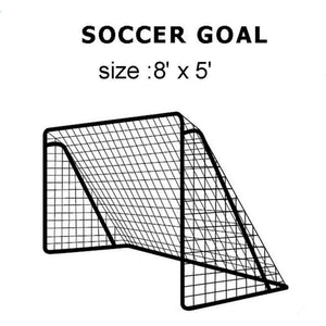 Steel Frame 8' x 5' Portable Football Goal Soccer Net Quick Ball Sport Training