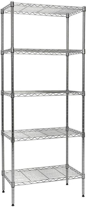 5 Tier Storage Rack Organizer Kitchen Shelving Wire Shelves Adjustable Shelf